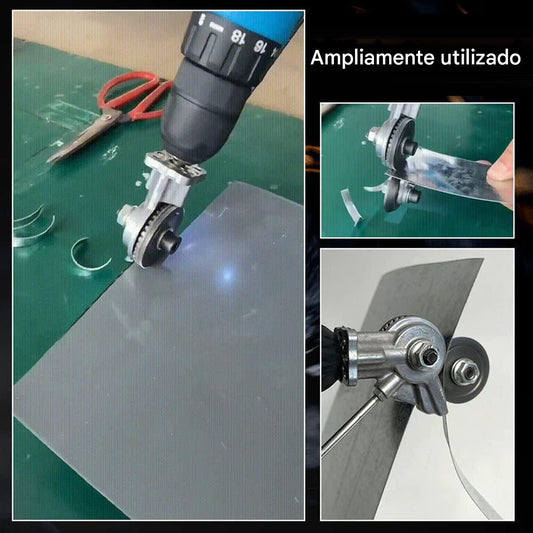 Cortador de Placa de Metal Eléctrico para Taladro